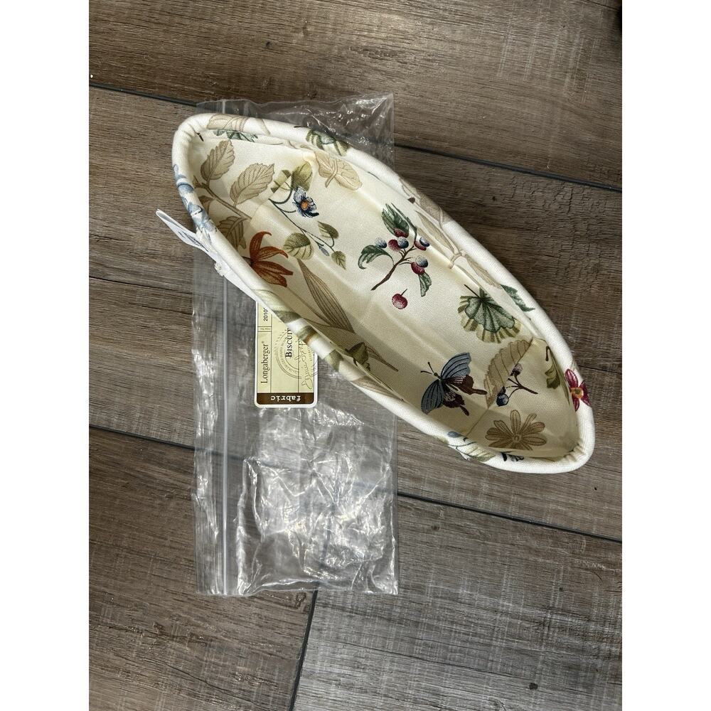 Longaberger Botanical Fields Biscuit or SS Small Loaf Basket Liner NEW floral